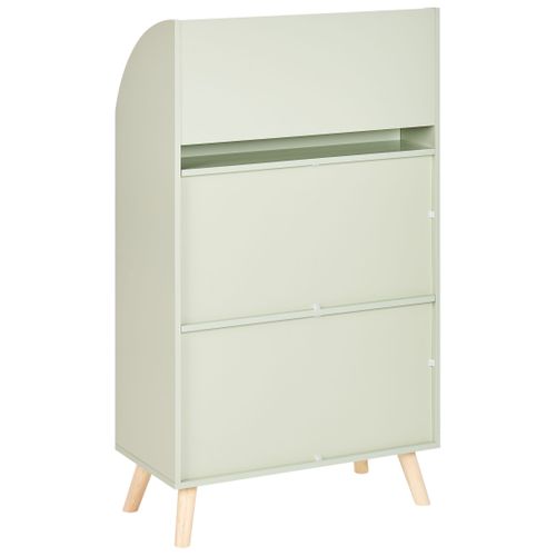 Bibliothèque 3 Étagères Liloet 102 Cm Vert Clair