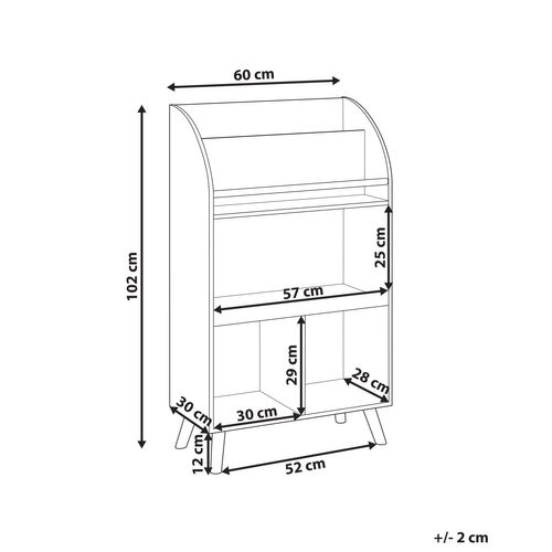 Bibliothèque 3 Étagères Liloet 102 Cm Vert Clair