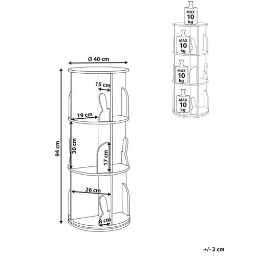 Étagère Rotative Caney 94 Cm Rose Pastel