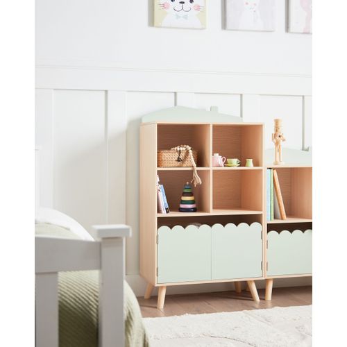 Étagère à 2 Niveaux Lackey 105 Cm Vert Clair