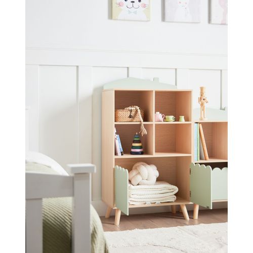 Étagère à 2 Niveaux Lackey 105 Cm Vert Clair