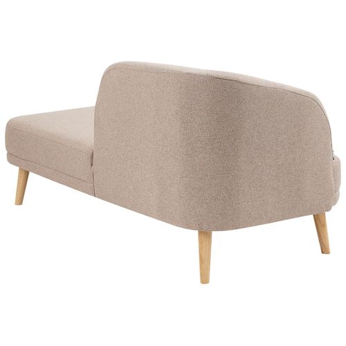 Méridienne Côté Gauche Tanlay Tissu Marron Clair