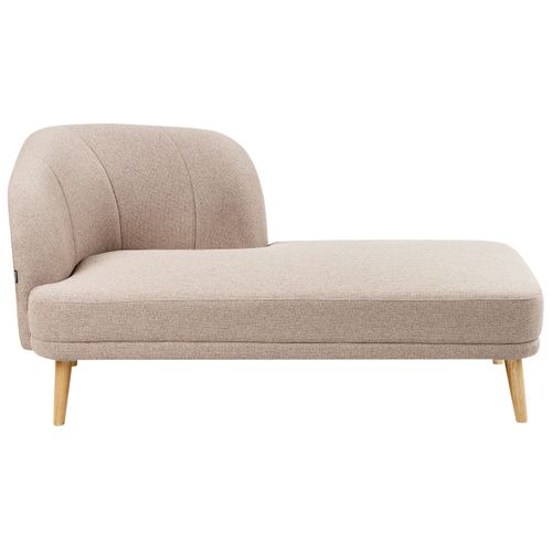 Méridienne Côté Gauche Tanlay Tissu Marron Clair