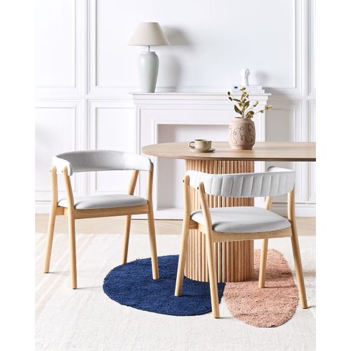 Lot De 2 Chaises De Salle à Manger Mylo Bois Marron Clair/gris