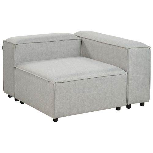 Module D'angle Ardal Tissu Gris Clair Côté Gauche