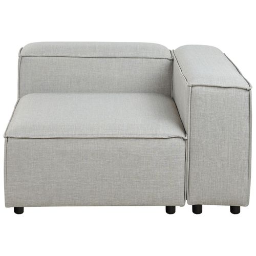 Module D'angle Ardal Tissu Gris Clair Côté Gauche