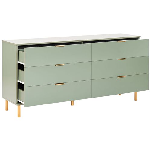 Commode à 6 Tiroirs Walpole Vert
