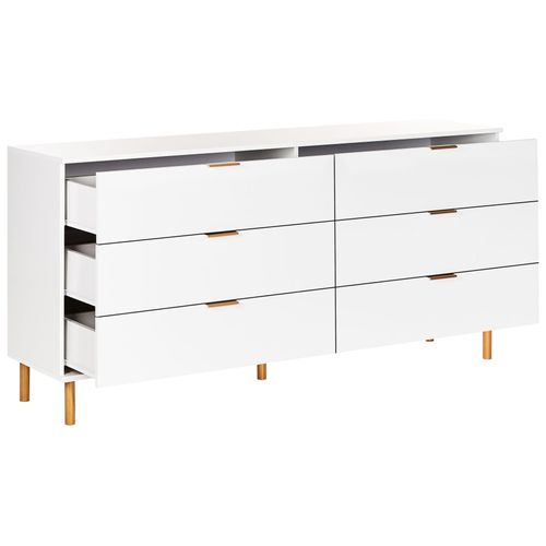 Commode à 6 Tiroirs Walpole Blanc