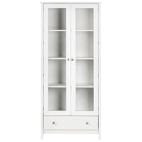 Vitrine En Verre Nornalup 80 Cm Blanc