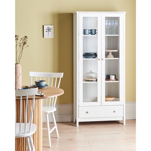 Vitrine En Verre Nornalup 80 Cm Blanc