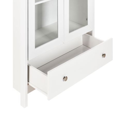 Vitrine En Verre Nornalup 80 Cm Blanc