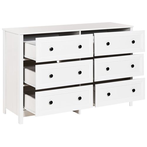 Commode à 6 Tiroirs Hazelvale Blanc