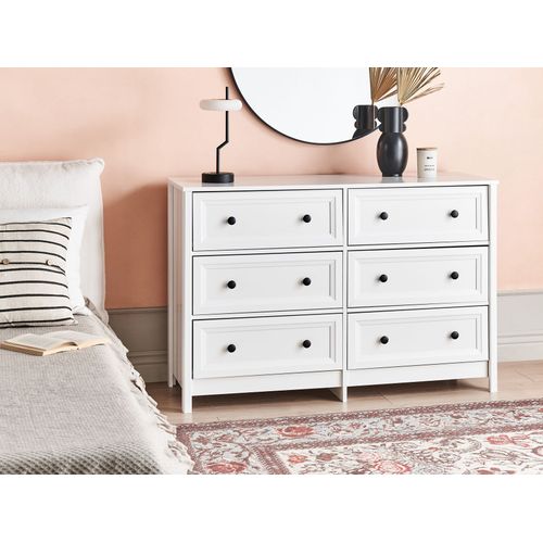 Commode à 6 Tiroirs Hazelvale Blanc