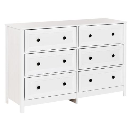 Commode à 6 Tiroirs Hazelvale Blanc