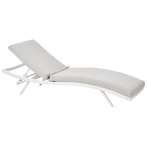 Lot De 2 Transats Avec Coussins Amelia Métal Gris Clair