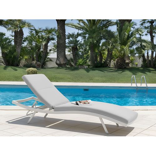 Lot De 2 Transats Avec Coussins Amelia Métal Gris Clair