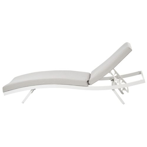 Lot De 2 Transats Avec Coussins Amelia Métal Gris Clair