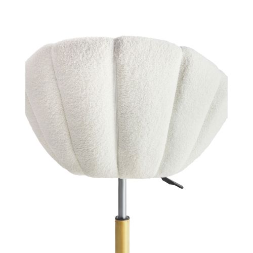 Chaise De Bureau Annabelle Bouclé Blanc