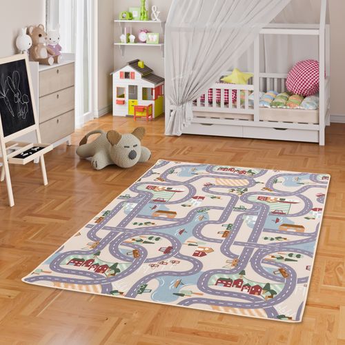 Tapis Rues Pour Enfants Fun Town 133x133cm