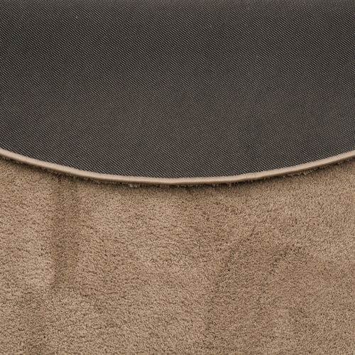 Tapis à Poils Longs Silky Rond 120cm Taupe