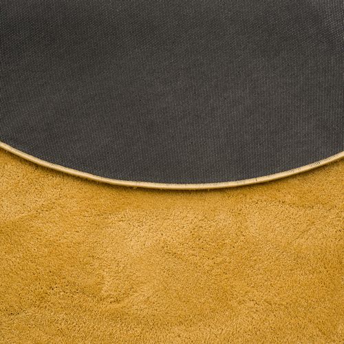 Tapis à Poils Longs Silky Rond 200cm Jaune