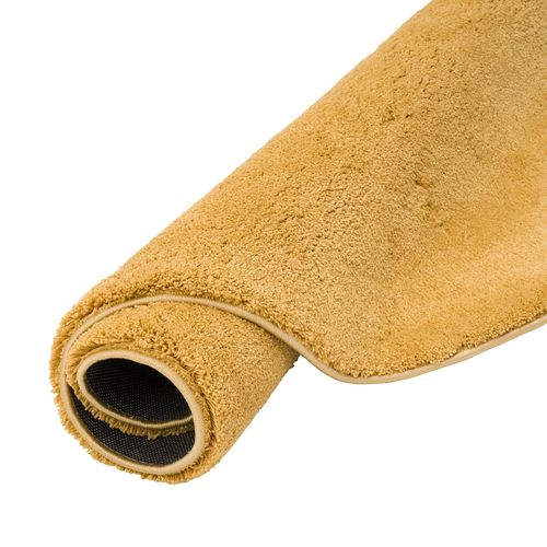 Tapis à Poils Longs Silky Rond 200cm Jaune