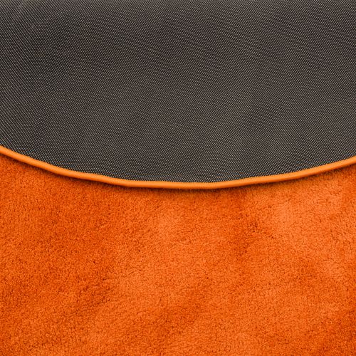Tapis à Poils Longs Silky Rond 120cm Orange