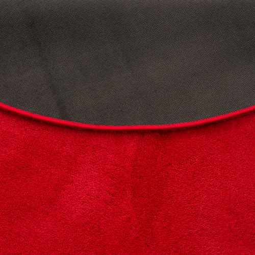 Tapis à Poils Longs Silky Rond 160cm Bordeaux