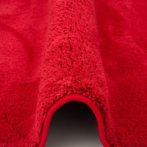 Tapis à Poils Longs Silky Rond 160cm Bordeaux