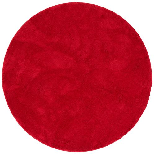 Tapis à Poils Longs Silky Rond 200cm Bordeaux