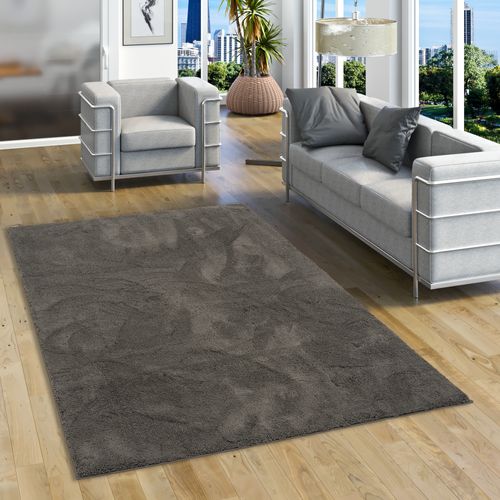 Tapis à Poils Longs Silky 120x170cm Anthracite