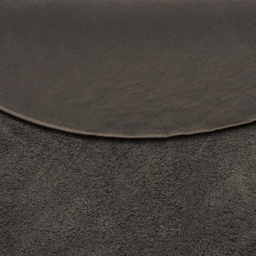 Tapis à Poils Longs Silky Rond 200cm Anthracite