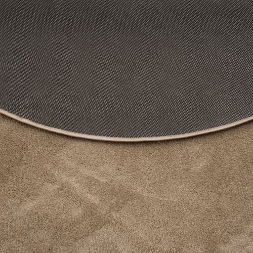 Tapis à Poils Longs Melia Rond 120cm Taupe