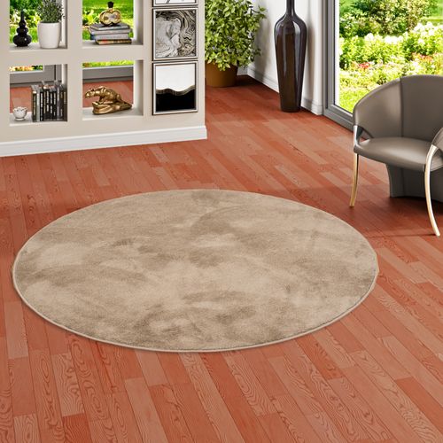 Tapis à Poils Longs Melia Rond 200cm Taupe