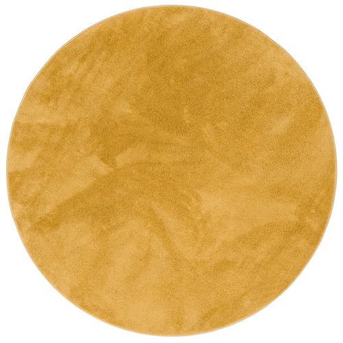 Tapis à Poils Longs Melia Rond 120cm Jaune
