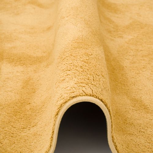 Tapis à Poils Longs Melia Rond 200cm Jaune