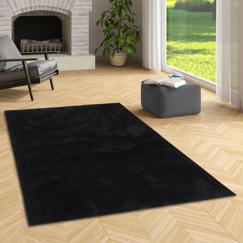 Tapis à Poils Longs Melia 120x170cm Noir