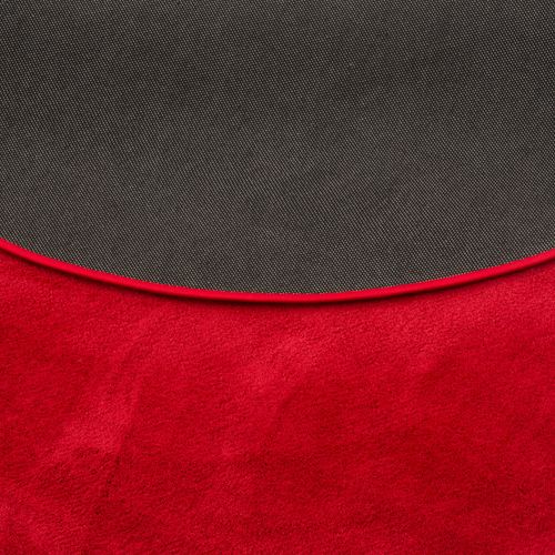 Tapis à Poils Longs Melia Rond 120cm Bordeaux