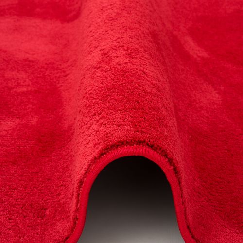 Tapis à Poils Longs Melia Rond 120cm Bordeaux