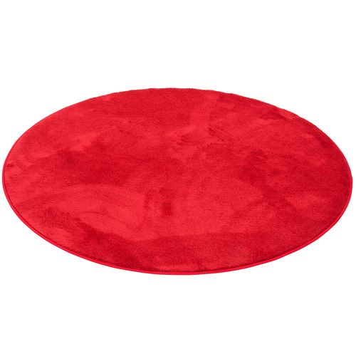 Tapis à Poils Longs Melia Rond 200cm Bordeaux