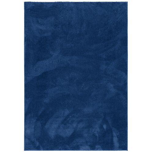 Tapis à Poils Longs Silky 200x290cm Bleu Foncé