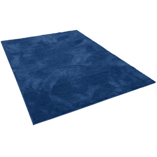 Tapis à Poils Longs Silky 200x290cm Bleu Foncé
