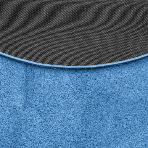 Tapis à Poils Longs Silky Rond 120cm Bleu
