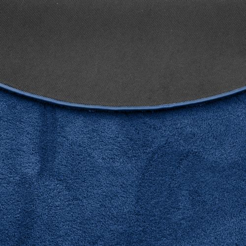 Tapis à Poils Longs Silky Rond 200cm Bleu Foncé