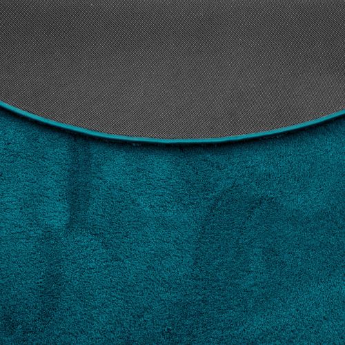 Tapis à Poils Longs Silky Rond 200cm Bleu Foncé
