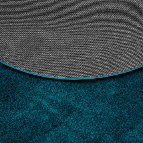 Tapis à Poils Longs Melia Rond 120cm Bleu Foncé