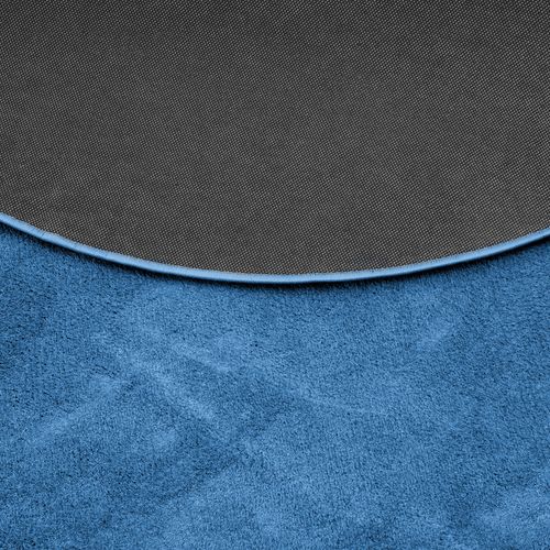 Tapis à Poils Longs Melia Rond 120cm Bleu