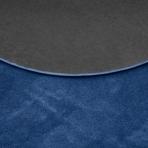 Tapis à Poils Longs Melia Rond 160cm Bleu Foncé