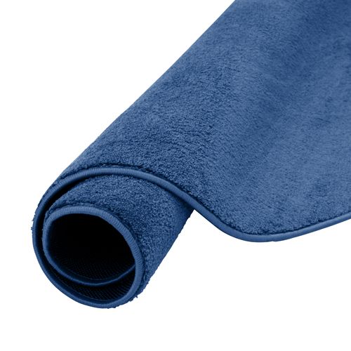 Tapis à Poils Longs Melia Rond 160cm Bleu Foncé