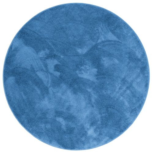Tapis à Poils Longs Melia Rond 160cm Bleu